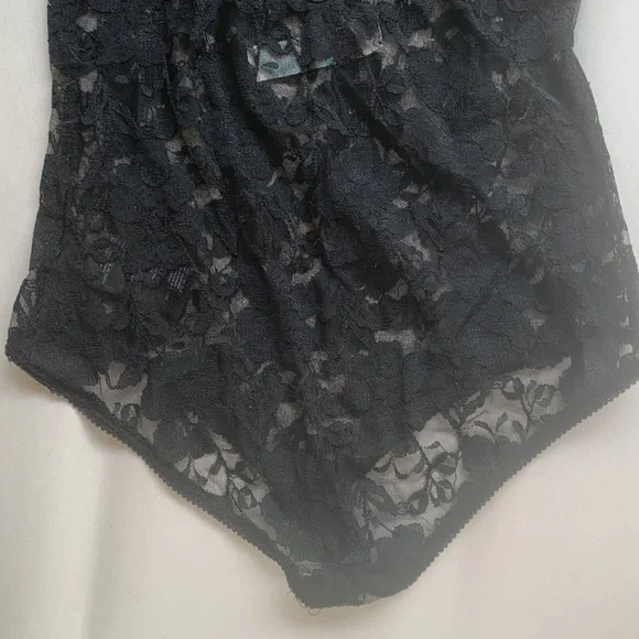 Free People Beach Black Lace Bodysuit Lingerie Top Cami Sexy Size Small - Picture 11 of 15